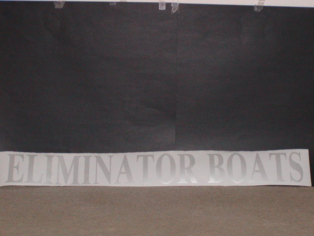 Eliminator Boats Decal 5" Tall X 42" long
